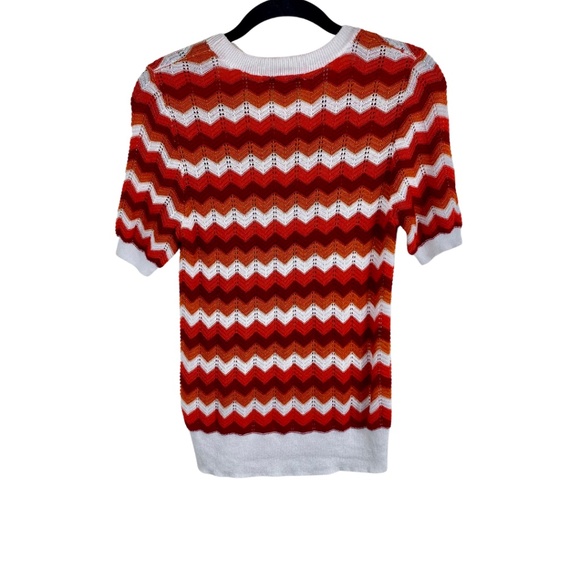 Forever 21 Orange Multi Zig Zag Crochet Shirt - Picture 3 of 4